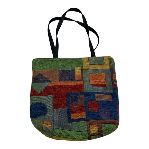 Geometric Multicolor Tote Bag - Picture 2 of 6